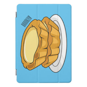 Egg tart cartoon illustration  iPad pro cover