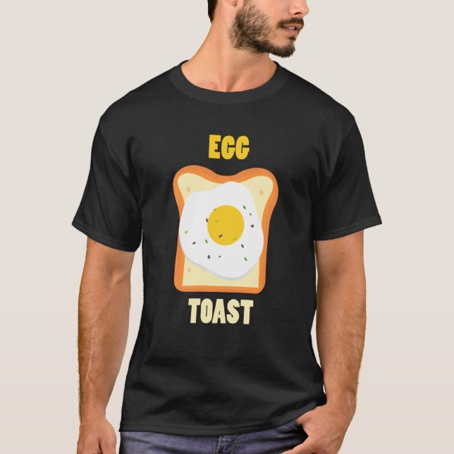 Egg Toast Breakfast Costume Cute Easy Food Hallowe T-Shirt (Front)