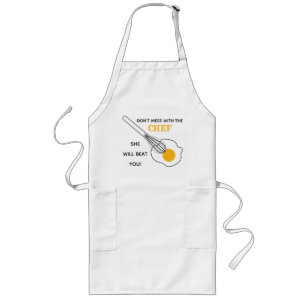 Egg   Whisk Don't Mess With The Chef Long Apron