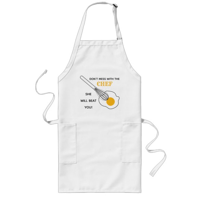 Egg | Whisk Don't Mess With The Chef Long Apron (Front)