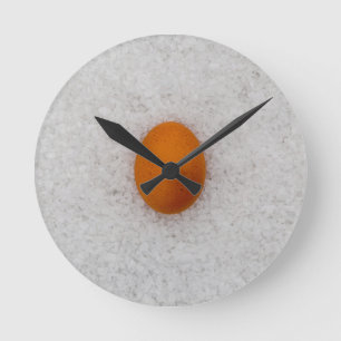 Egg with salt round clock