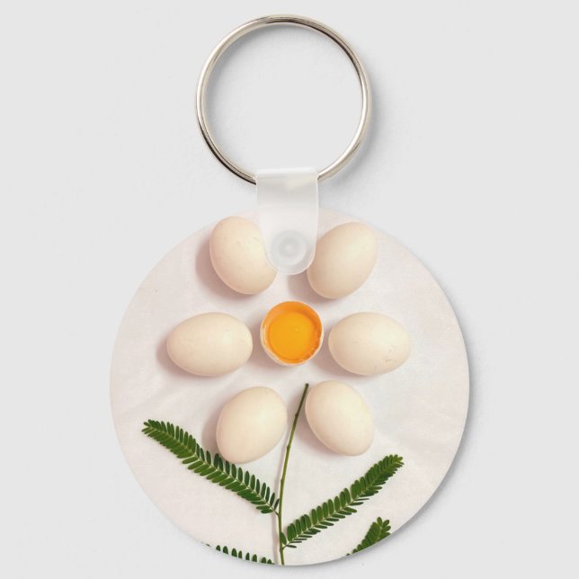 Egg Yolk Flower Key Ring (Front)