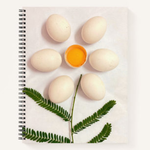 Egg Yolk Flower Notebook