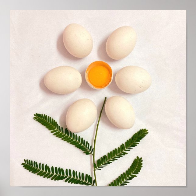 Egg Yolk Flower Poster (Front)