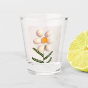Egg Yolk Flower Shot Glass