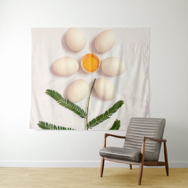 Egg Yolk Flower Tapestry (In Situ (Horizontal))