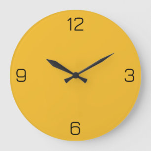 Egg Yolk Yellow F4BB29 Colour Add Your Name Option Large Clock