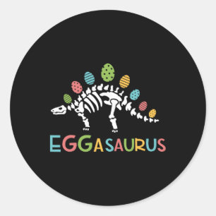 Eggasaurus Easter Stegosaurus Dinosaur Boys Kids T Classic Round Sticker