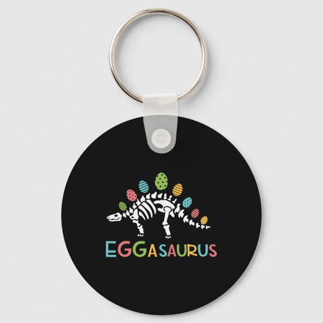 Eggasaurus Easter Stegosaurus Dinosaur Boys Kids T Key Ring (Front)