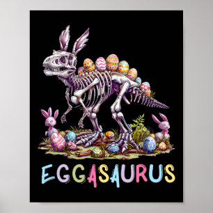 Eggasaurus Easter Stegosaurus Dinosaur Boys Kids T Poster