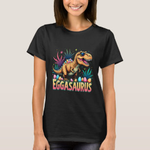 Eggasaurus Easter Stegosaurus Dinosaur Boys Kids T T-Shirt
