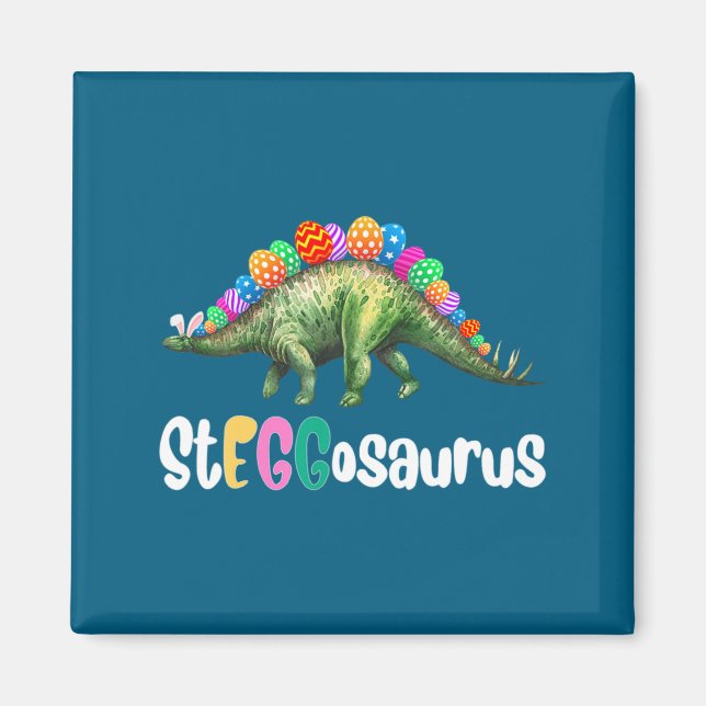 Eggasaurus Easter Stegosaurus Egg Dinosaur Easter  Magnet (Front)