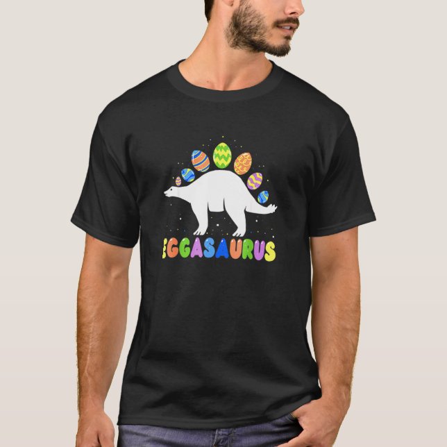 Eggasaurus Stegosaurus Easter Egg Dinosaur  Easter T-Shirt (Front)