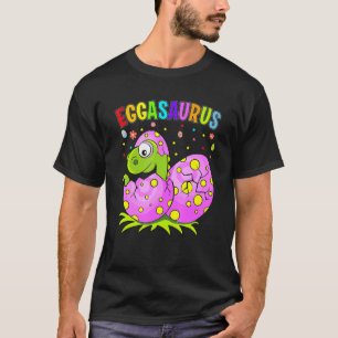 Eggasaurus Stegosaurus Happy Easter Eggs Dinosaur  T-Shirt