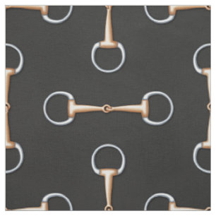 Eggbutt Snaffle Bit Equestrian (large scale) Fabric