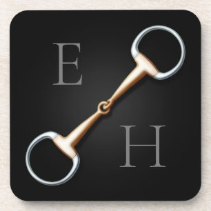 Eggbutt Snaffle Bit Monogrammed Equestrian Coaster