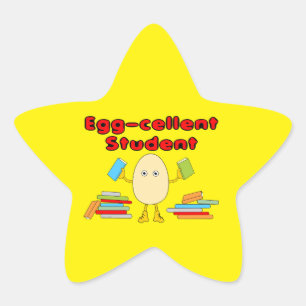Eggcellent Student Star Sticker