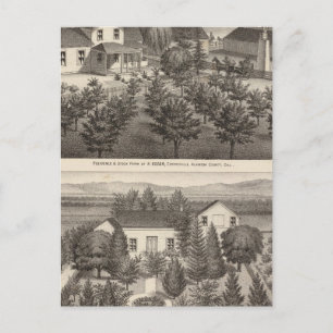 Egger, Haines residences, farms Postcard