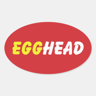 EGGHEAD OVAL STICKER