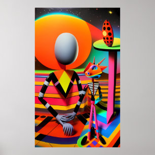 Egging On an Imaginary Friend Under the Tableau Poster