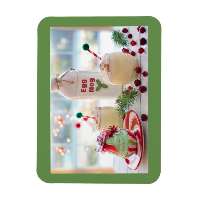 Eggnog And Cupcake Magnet (Vertical)