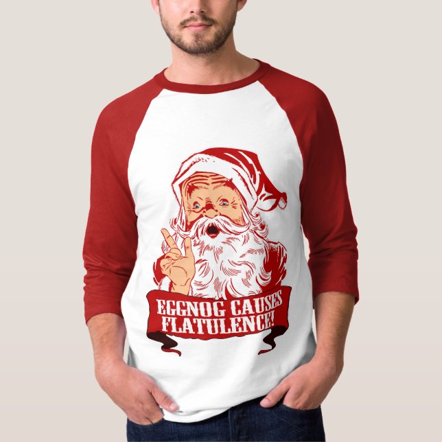 Eggnog Causes Flatulence T-Shirt (Front)