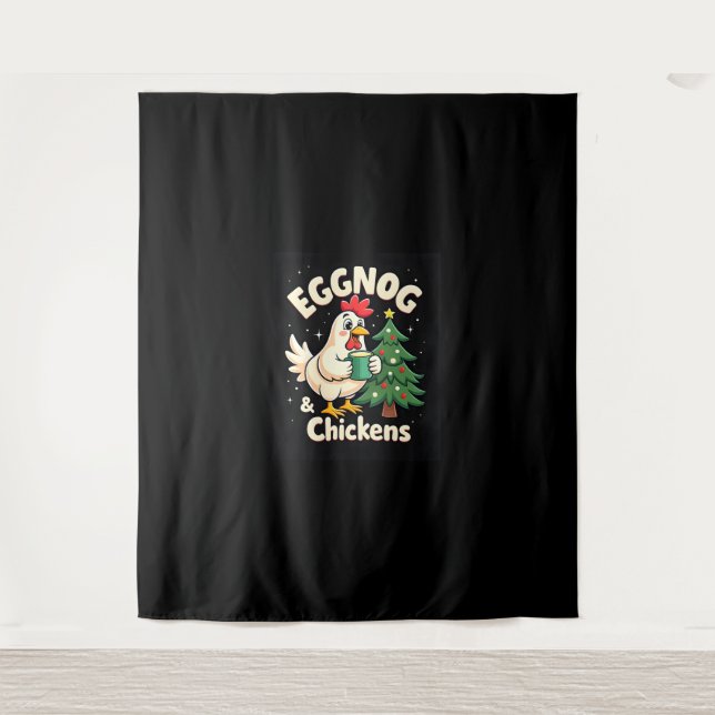 Eggnog & Chickens Tapestry (Front)