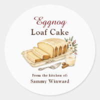 Eggnog Loaf Cake Gift Label