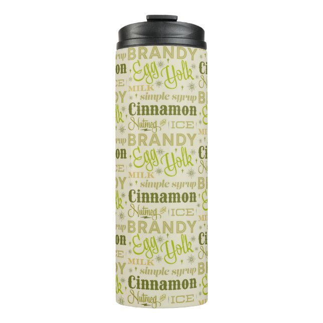 Eggnog Recipe Collection - Avocado Thermal Tumbler (Front)