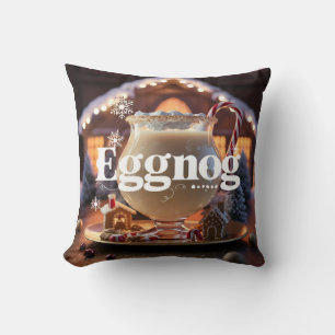 Eggnog timing, eggnog, christmas cushion
