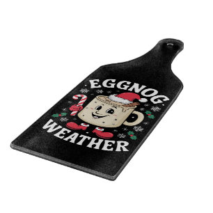 Eggnog Weather Christmas Retro Christmas Cutting Board