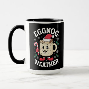Eggnog Weather Christmas Retro Christmas Mug