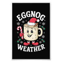 Eggnog Weather Christmas Retro Christmas