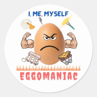 Eggomaniac - The Badass Egg! | Happy Easter Funny  Classic Round Sticker