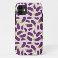 Eggplant Aubergine Purple Vegetable Pattern Design
