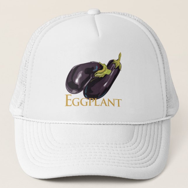 Eggplant Aubergine Trucker Hat (Front)