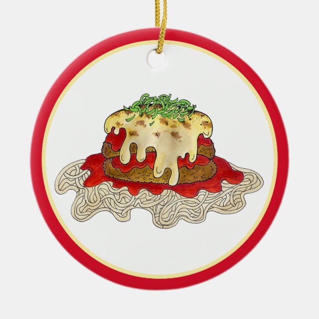 Eggplant Aubgergine Parm Parmesan Italian Food Ceramic Ornament (Front)