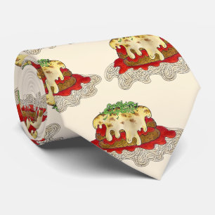 Eggplant Aubgergine Parm Parmesan Italian Food Tie