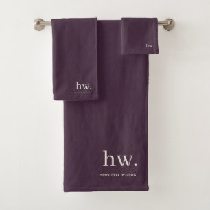 Eggplant Bath Towels Bathroom Elegant Stylish