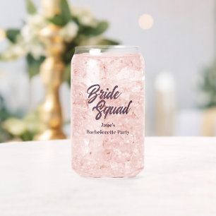 Eggplant Bride Squad Bachelorette Party Can Glass