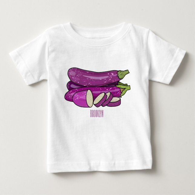 Eggplant cartoon illustration baby T-Shirt (Front)