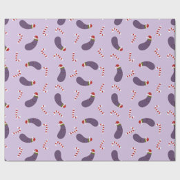 eggplant christmas wrapping paper