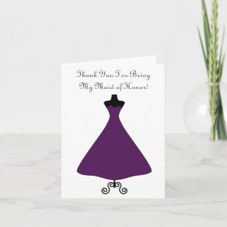 Eggplant Coloured Maid of Honour/Bridesmaid Card