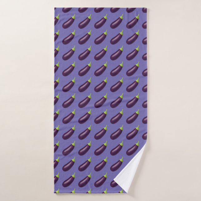 Eggplant Emoji Bath Towel (Bath Towel)