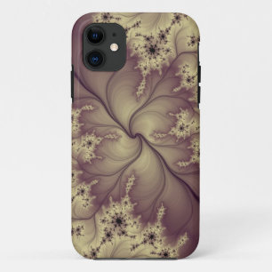 eggplant feather fractal iphone case