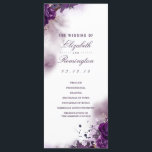 Eggplant Floral Watercolor Wedding Programs<br><div class="desc">Eggplant purple flowers watercolor wedding programs</div>