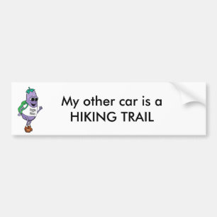Eggplant Hiker Veggie Hiker Bumper Sticker