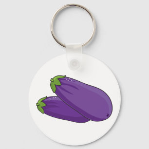 Eggplant Key Ring