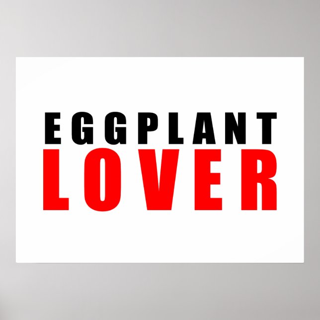 Eggplant lover poster (Front)