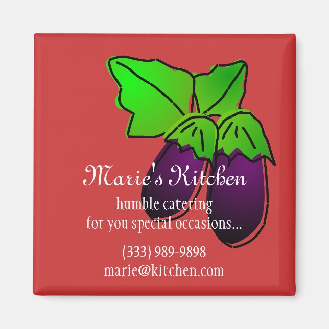 Eggplant Magnet (Front)